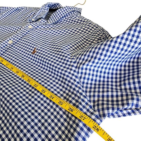 Ralph Lauren Mens Long Sleeve Cotton Oxford Button Down Shirt Size XXL Blue - Picture 9 of 10